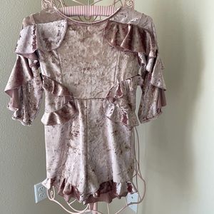 Joyfolie Velvet Romper